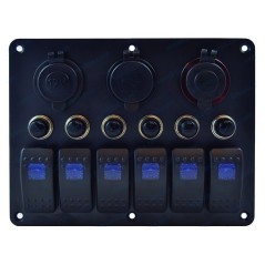 Panel 6 Interruptores + Mechero + USB