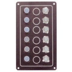 Panel 6 Interruptores IP65 Aluminio Goldenship
