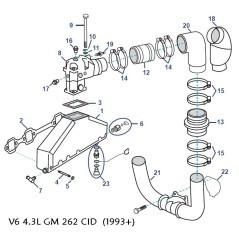 Sistema de escape Volvo V6 4.3L GM