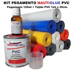 Kit Pegamento PVC 125ml + Tejido 1mx25cm Nautiglue