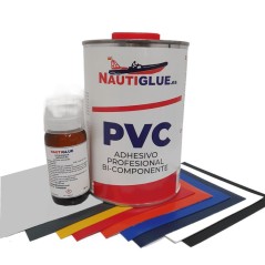 Kit Pegamento PVC 1L + Tejido 1mx25cm Nautiglue